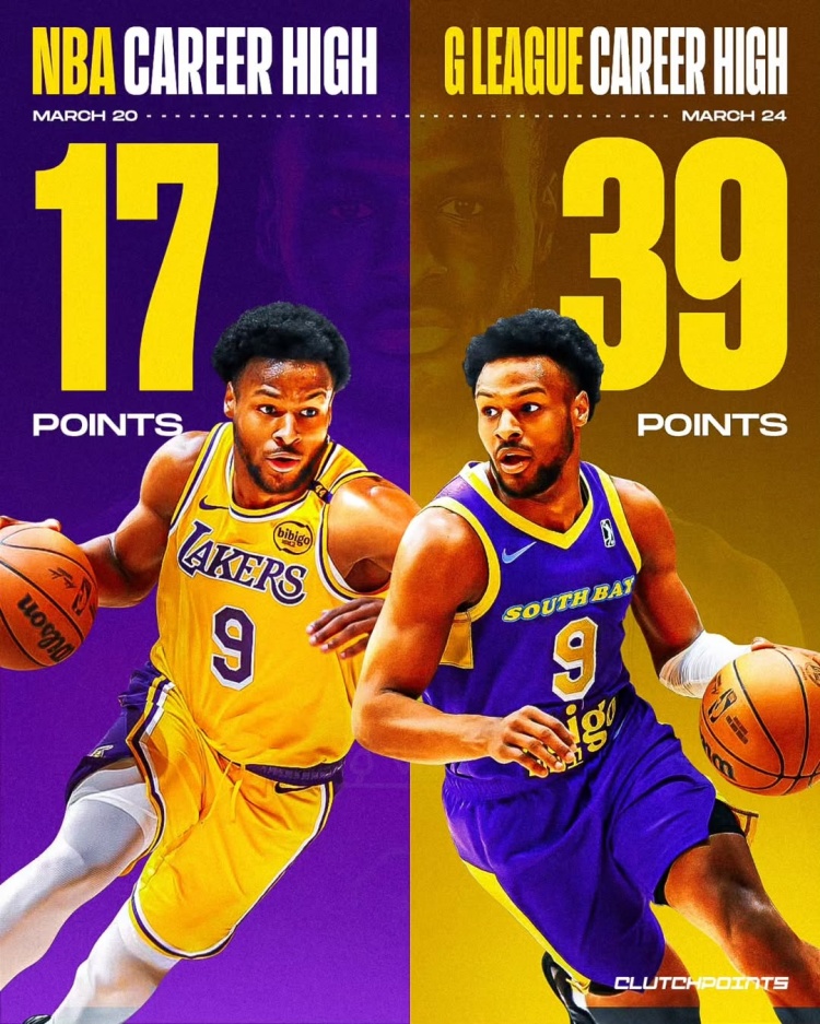 在進(jìn)步！布朗尼一周內(nèi)先后創(chuàng)下個(gè)人NBA和G聯(lián)盟單場(chǎng)得分新紀(jì)錄
